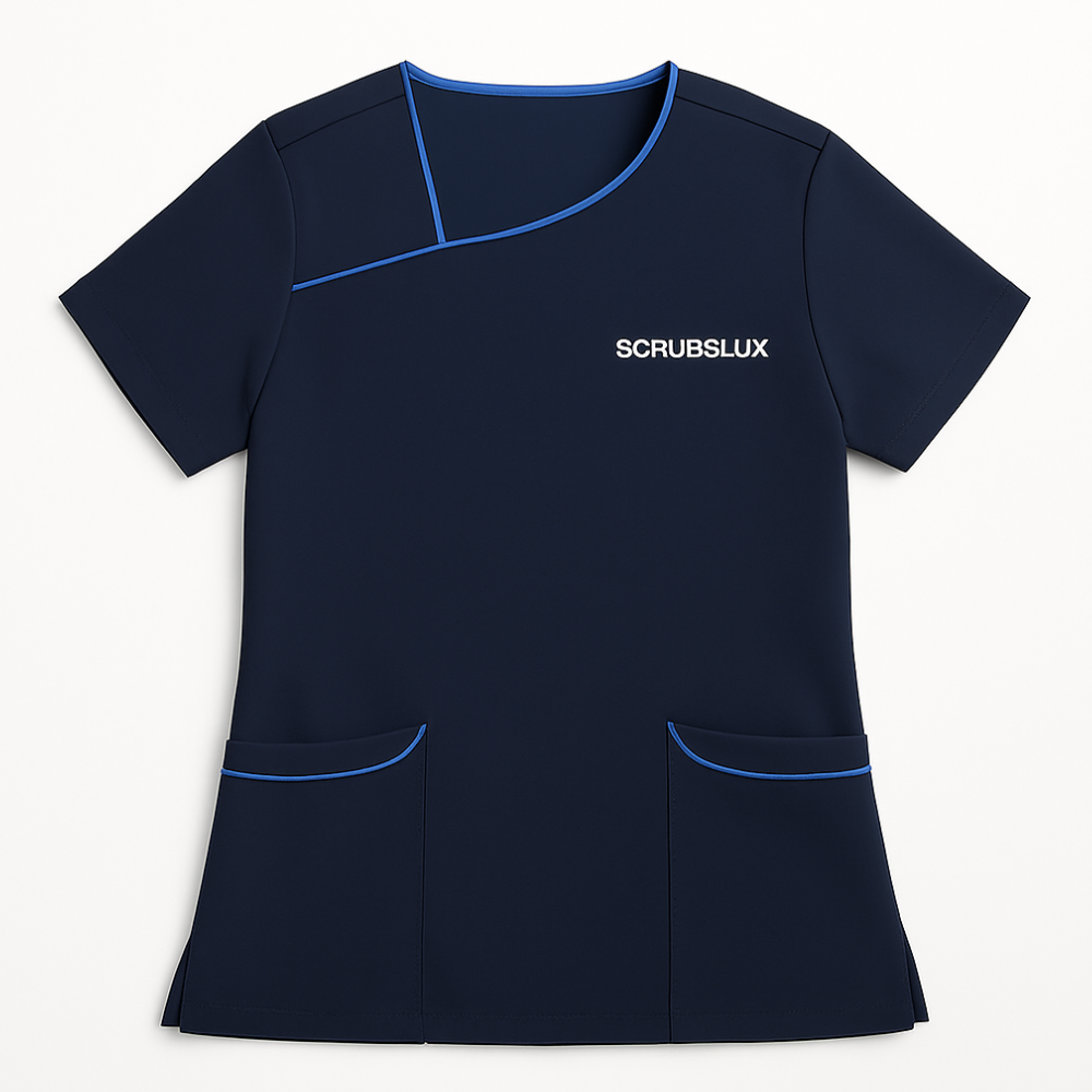 Premium "360 Comfort" Scrub Set - Navy / Topaz - Women's